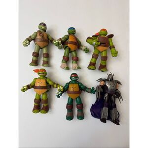 TMNT Teenage Mutant Ninja Turtles + Shredder 2012 Viacom Lot of 6 Action Figures